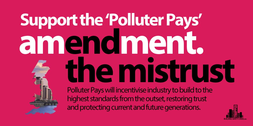 polluterpaysbsb's tweet image. (POLLUTER PAYS - END THE MISTRUST) We need to restore trust in UK construction. Find out how the #PolluterPays amendment does this. 

WATCH HERE ➡️youtu.be/YHrjmstHWdk

@gtomlin @SuButcher @team_greenhalgh @michaelgove #Grenfell #journorequest #EndOurCladdingScandal