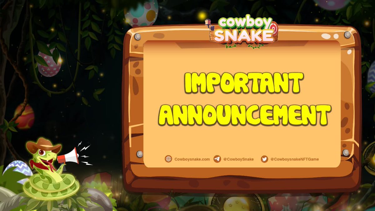 📢ANNOUNCEMENT📢

It's been over 48 hours of applying the Sell Limit 2,000$/order. Now everyone has unlimited access to trade on PancakeSwap.

🐍Thank you for being with us during the recent listing time. ❤️
#CowboySnake #COWS #RIM