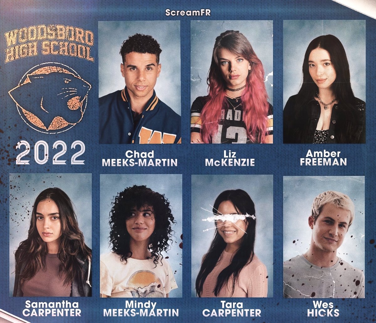 ScreamFR's tweet image. Rencontrez les nouveaux visages du lycée de Woodsboro… Victimes ou suspects? 🏫🔪 Plus que 20 jours à attendre avant la sortie de #Scream