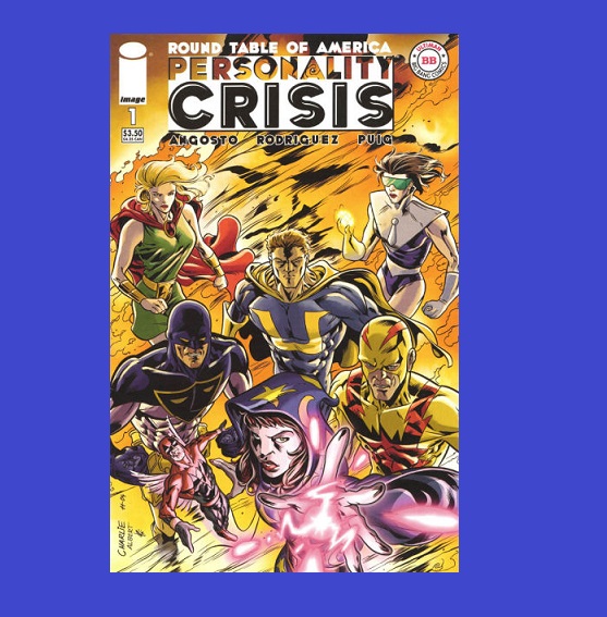 HeroesUnited_4's tweet photo. #RoundTableOfAmerica - in 2005 - @PEDROANGOSTO1 and Carlos Rodriquez: Round Table of America: Personality Crisis by #BigBangComics, with @BigBangComics1 #Ultiman, #KnightWatchman, #ThunderGirl, #Blitz, #Beacon,#MsMerlin in "Mystery of the Numinous Nemesis"
https://t.co/wlzUssm0ei https://t.co/T9qjSF7u6s