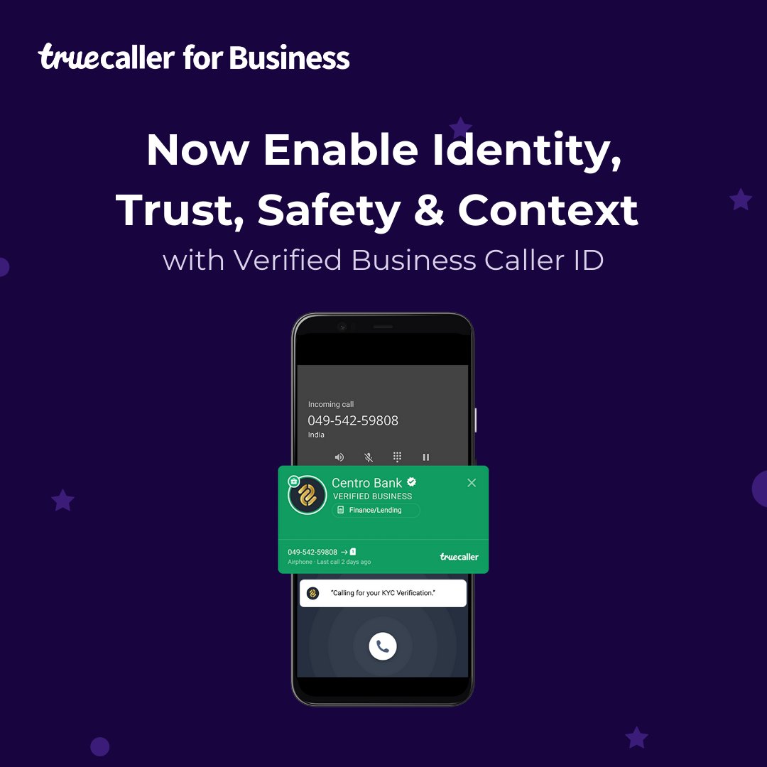1 out of 4 calls received by users is from someone outside of their phonebook.

It’s time to enable Identity, Trust, and Safety with <a href="/Truecaller/">Truecaller</a>'s #VerifiedCallerID

Book a Demo Today!
business-enquiry.truecaller.com/caller-id/

#businesscalls #businesscalling #truecaller #truecallerforbusiness