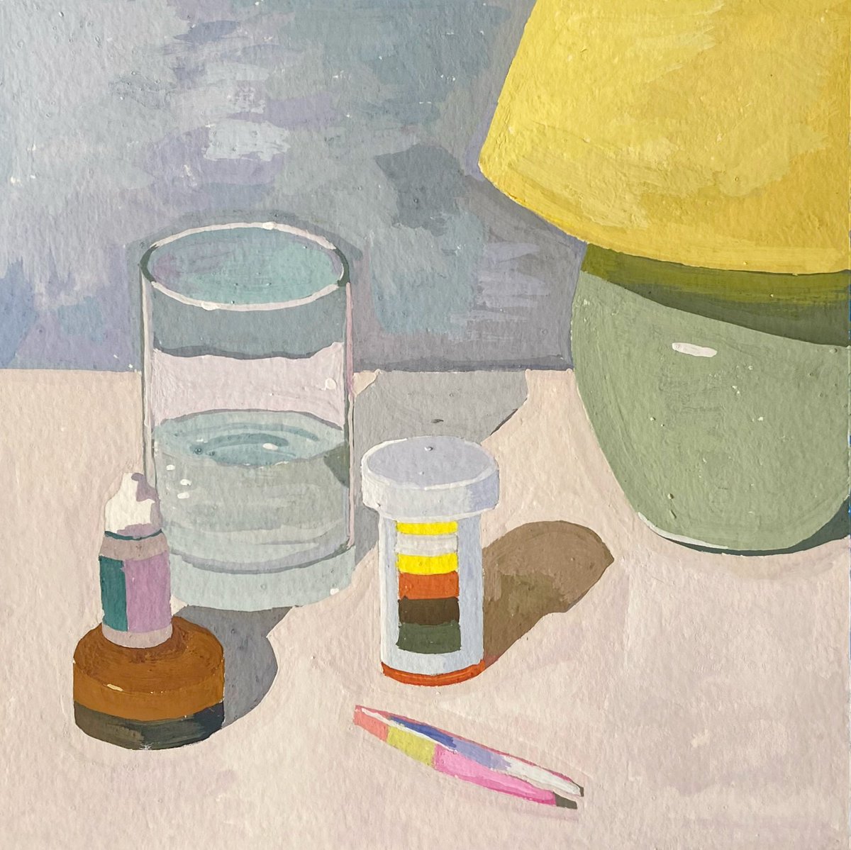 leahgardnerart's tweet image. my first attempt at gouache in years and I’m thinking i may be in love???