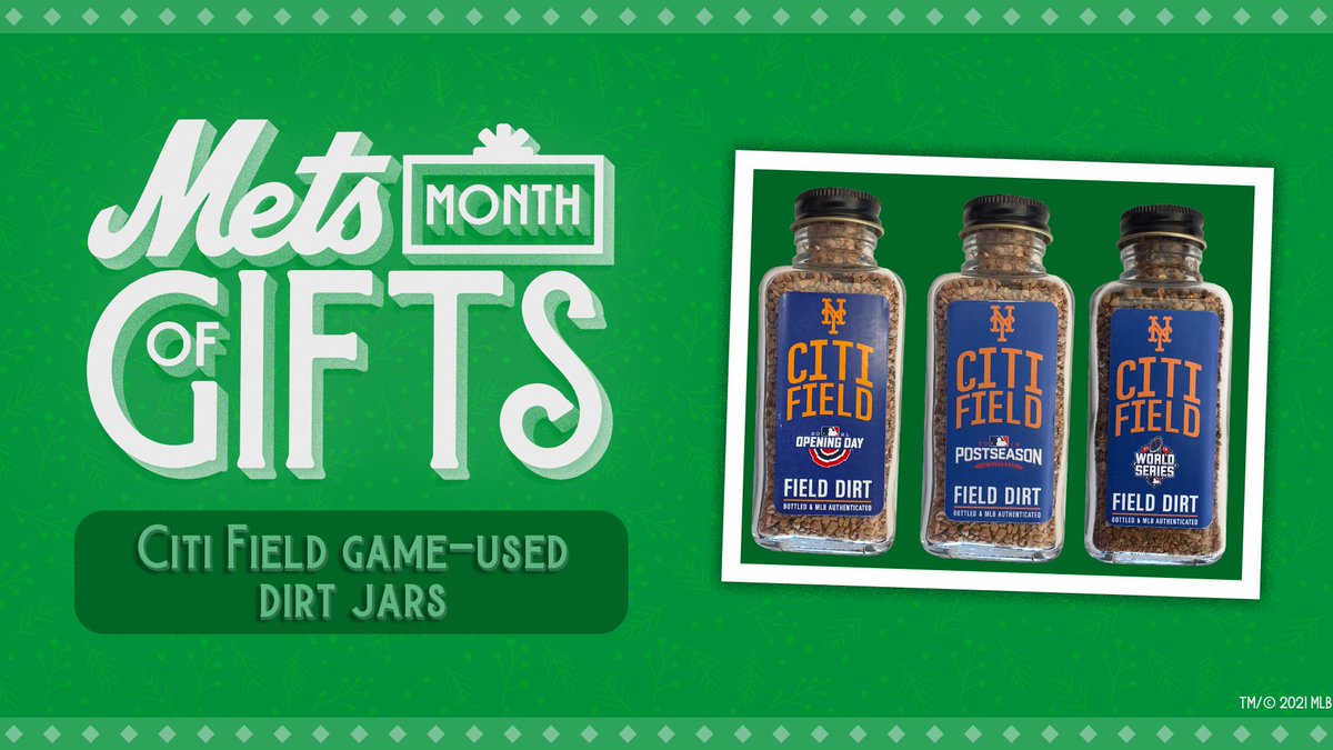 🏟 RT TO WIN 🏟

Retweet this and FOLLOW <a href="/MetsMemorabilia/">Amazin' Memorabilia</a> for a chance to win game-used <a href="/CitiField/">Citi Field</a> dirt jars, featuring dirt from the 2015 World Series, 2016 Postseason, and 2021 Opening Day. #MetsMonthOfGifts