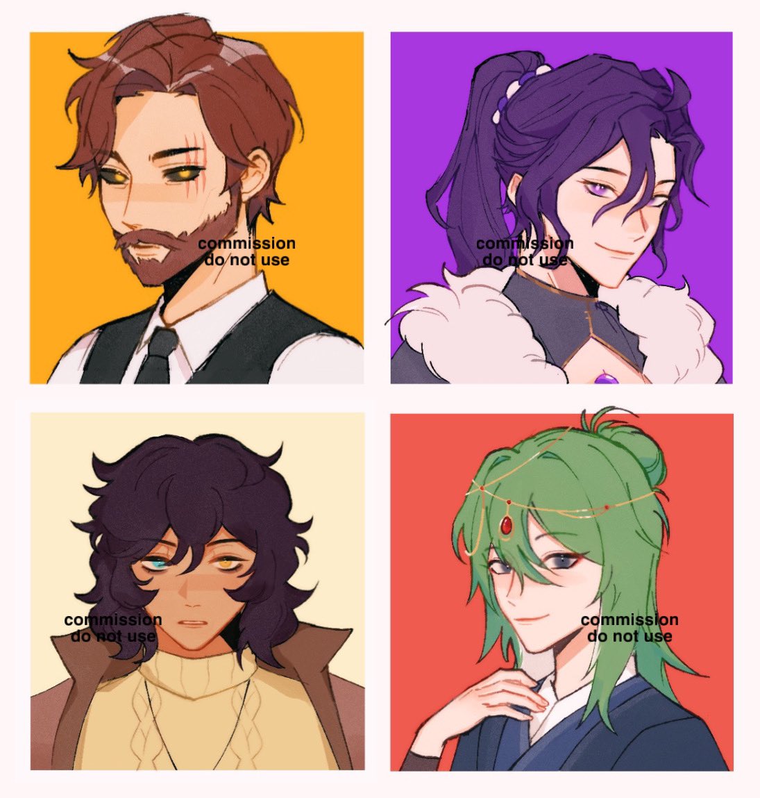 first ko-fi comm batch! had so much fun with these <3

might open more eventually but it'll be only 2 at a time... 