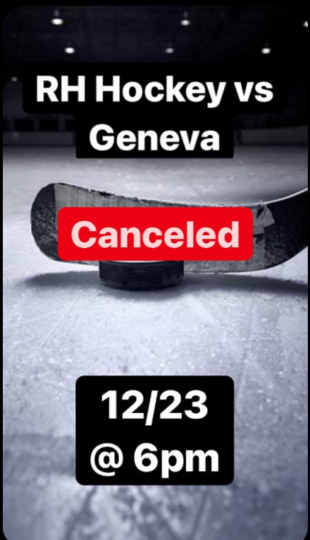 Tonight’s game against Geneva has been canceled