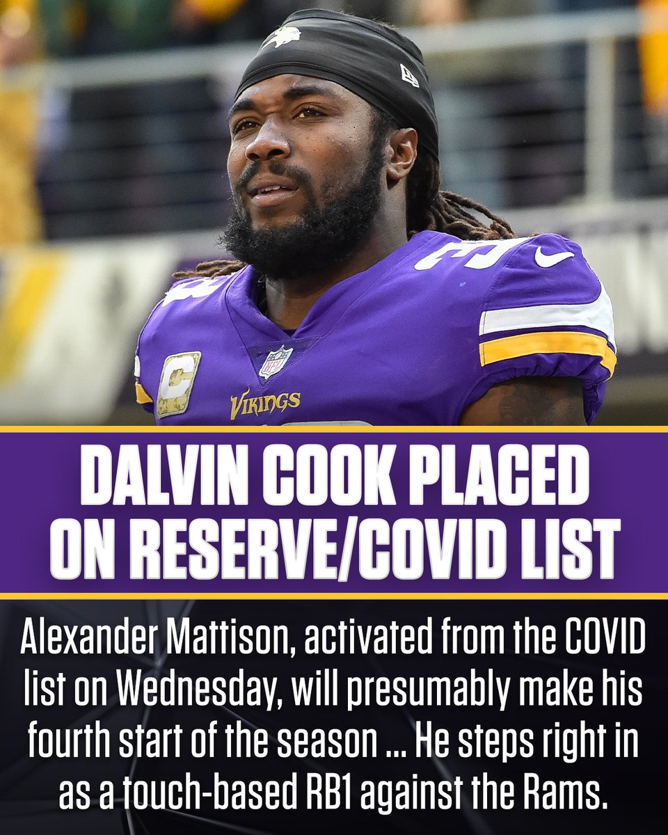 Rotoworld by NBC Sports on Twitter: 'Alexander Mattison awaits a starting  role in Dalvin Cook's likely absence. Full details:    / X