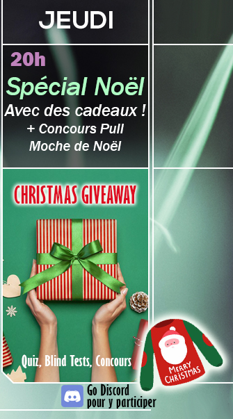 Hippogriff_Sky's tweet photo. Youhou ! Dernier live avant Noël ! Plein de clefs de jeux vidéos à gagner d'une valeur totale de 2000€ (+ CD et Song requests) ! #Quiz, #BlindTest, Concours de #PullKitschDeNoel, ça va être 1 beau pré-réveillon !
RDV dès 20h sur https://t.co/BUFG9idAf2.
#twitchfr #twitchstreamer https://t.co/MKWJYlPAeN