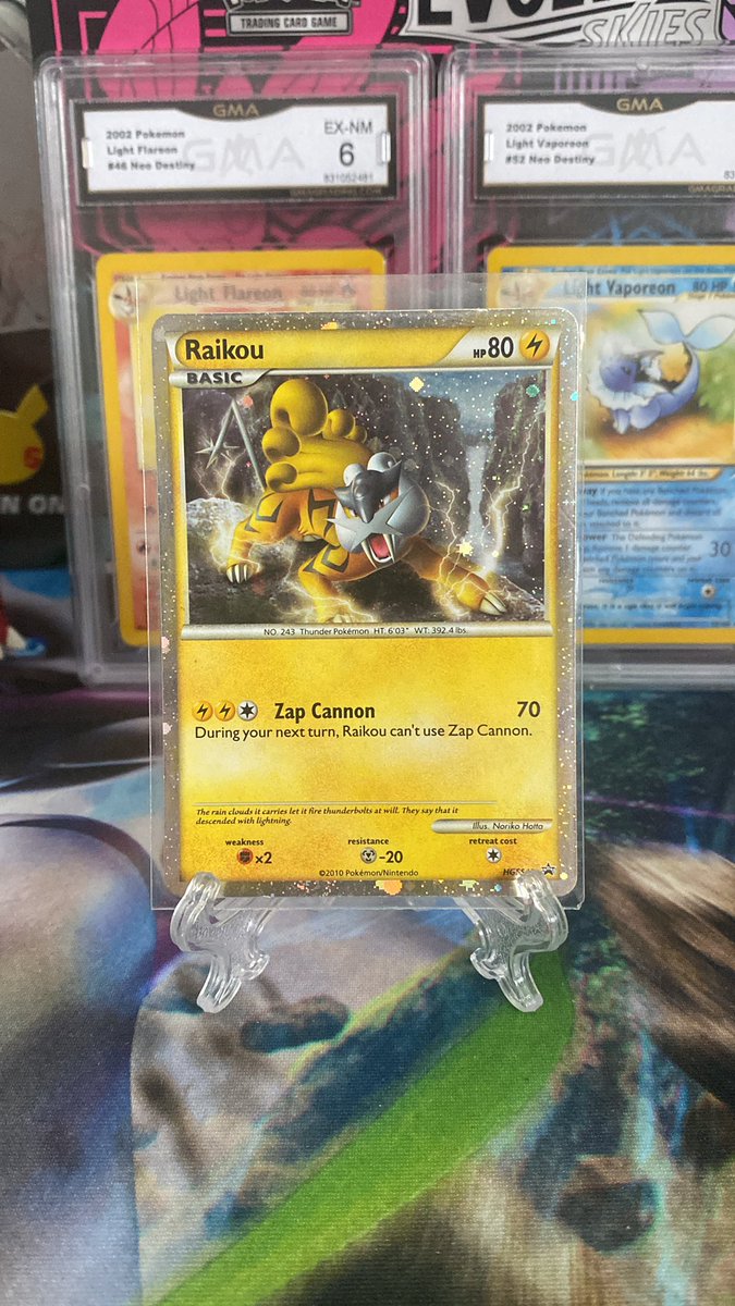 Time for my New Years giveaway ‼️ 
Shiny raikou promo from 2010 
To enter just follow me , like/rt and tag 1 person who would love this card 🤝 
Ends on December 30th GOOD LUCK
#pokemonTCG #Giveaway #Pokemon