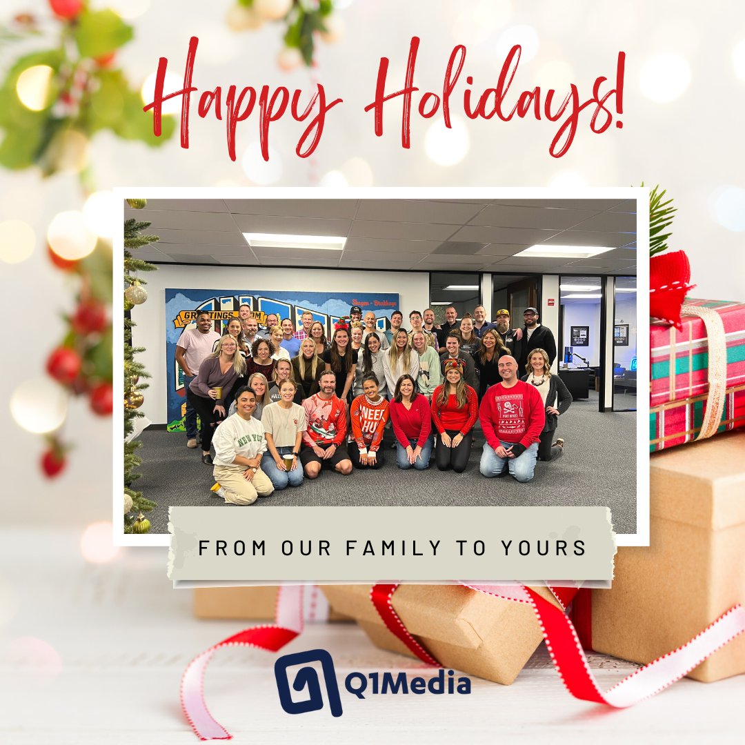 Happy Holidays! It’s been quite an amazing year – our team has grown, we’ve tapped into new markets, gained new partnerships, &amp; continued to accomplish our mission of delivering world-class digital media services &amp; campaign execution. Looking forward to a great year ahead!