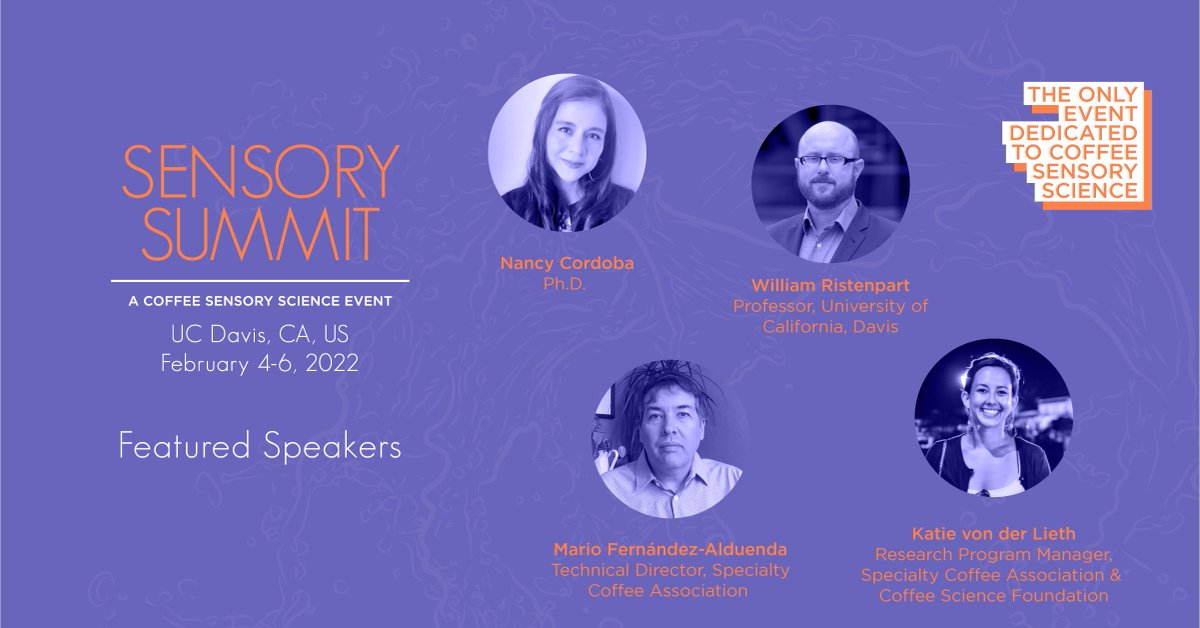 SpecialtyCoffee's tweet photo. 🧪 Sensory Summit is the only event dedicated to coffee sensory science—here are more of the industry-leading specialty coffee professionals & academic researchers joining the UC Davis event, February 4-6
💡 Register by Jan 14 to save $100: https://t.co/haxrMsSNKh #SensorySummit https://t.co/E4ELmCOY96