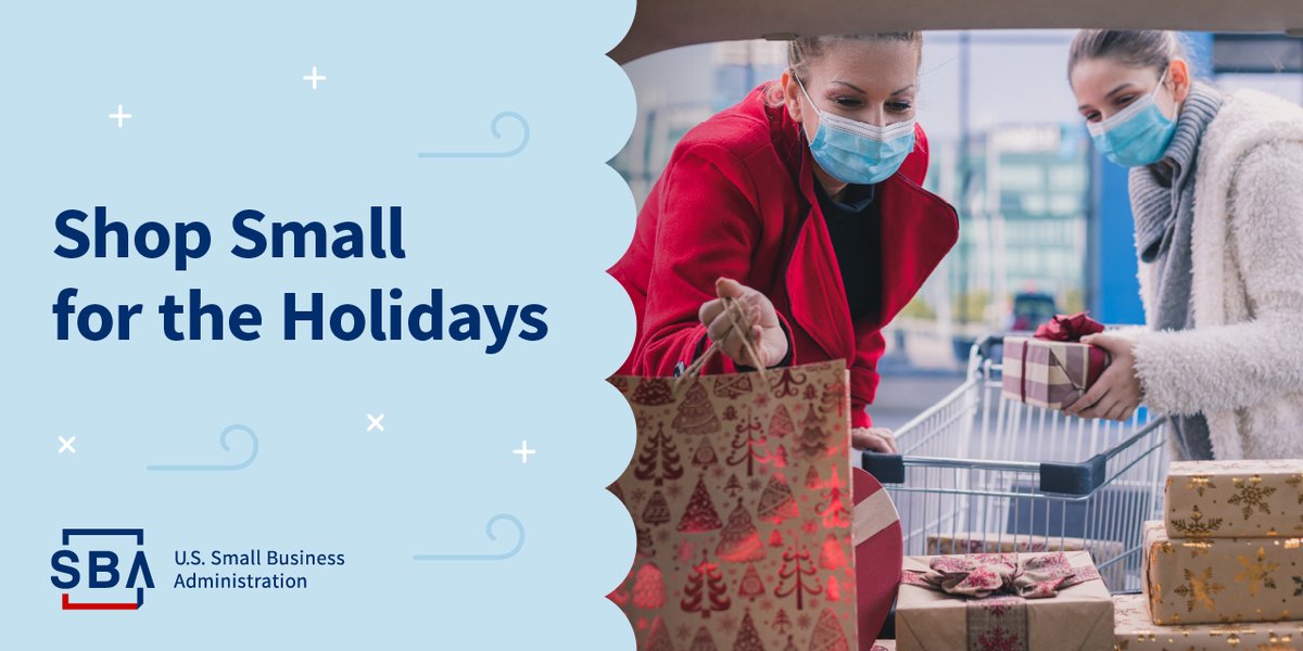 SBAgov's tweet photo. By shopping at small and independent businesses, you're supporting the local economy π and the job creators in your community. #ShopSmall ποΈ throughout the holiday season and beyond!
#25daysofsmallbiz https://t.co/8a1sAH1uMb