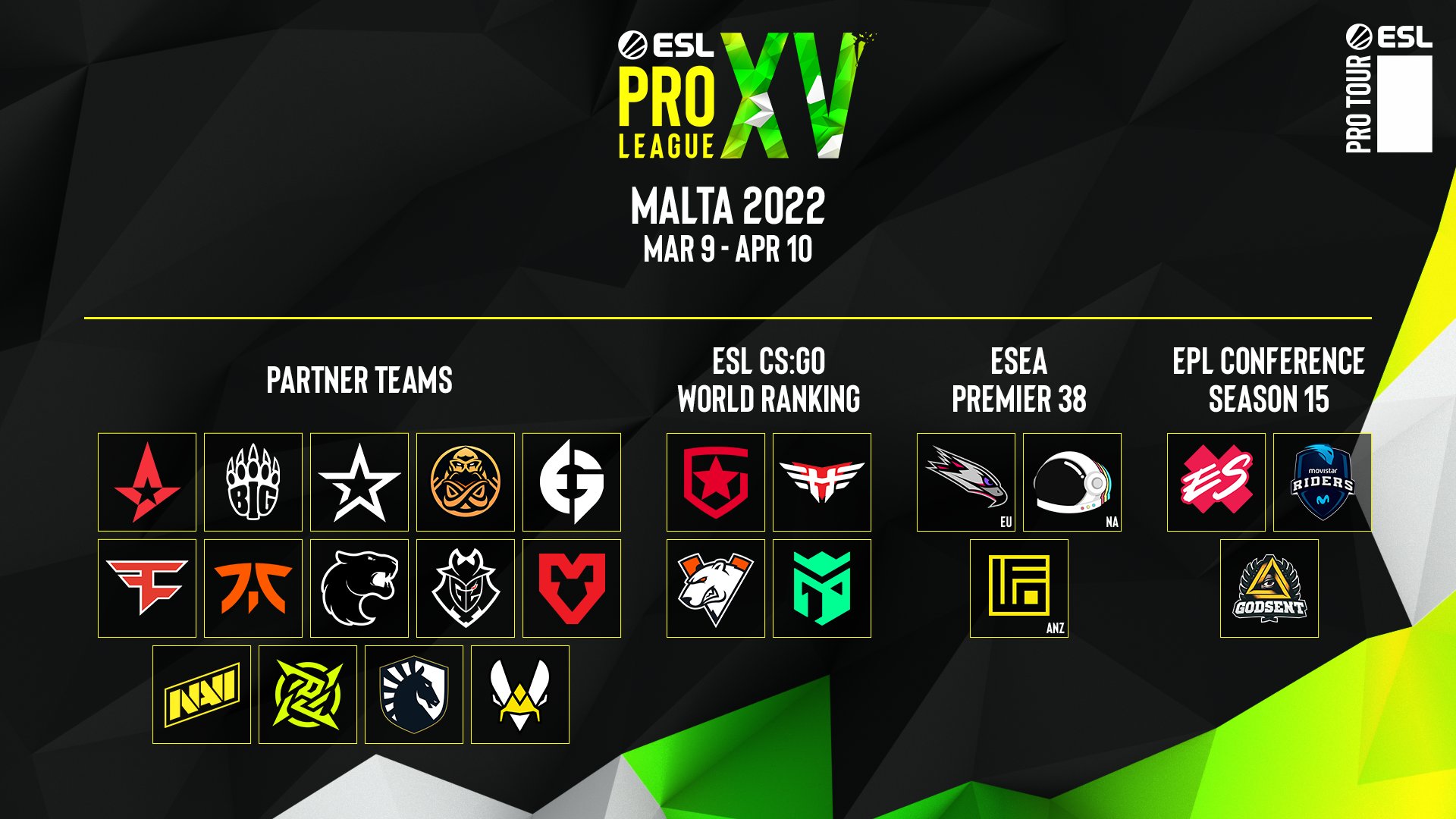 4 DAYS UNTIL ESL PRO LEAGUE S16 ? on Twitter: \