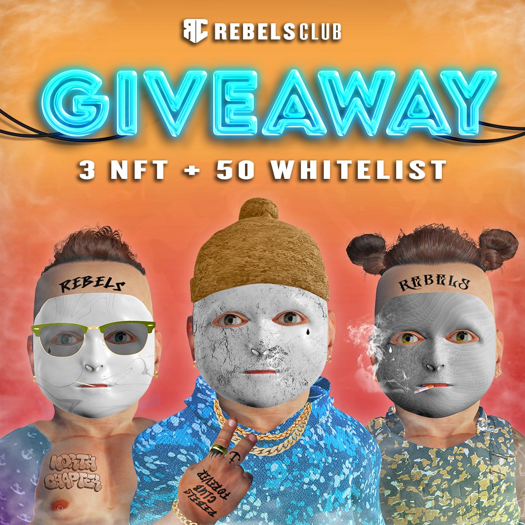 Abandons75's tweet photo. 🎁 REBELS NFT GIVEAWAY! 

3 NFT + 50 WHITELIST 🏆

To enter:
1️⃣ Follow @rebelsnft  😎
2️⃣ Retweet this post  🔄
3️⃣ Join Discord  ✅
https://t.co/liOUCN22FG

⭐️ Bonus Entry: Tag a friend on this post (extra tag = extra entry)

⏳ 48 Hrs

Winner Chosen Dec 25 🎅🏼

#NFT #NFTGiveaway https://t.co/xT9h7vVkgu