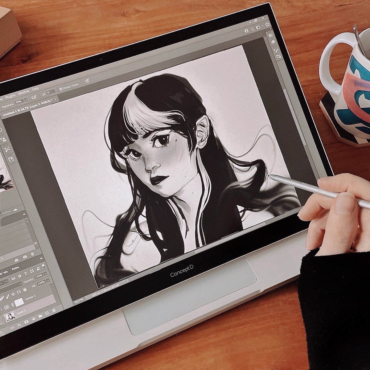Cyarine's tweet image. in the week before christmas, i got sent a @ConceptDCreator laptop to try out it’s such a cool design! we’re teaming up to give one laptop, and one ConceptD CMD monitor away! ✨

to enter:
- follow me and @ConceptDCreator
- RT this tweet!

The giveaway ends on 12/27!Good luck! 💞