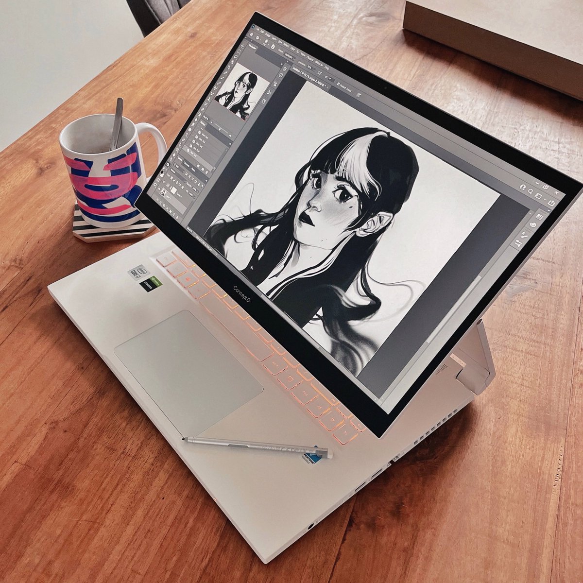 Cyarine's tweet image. in the week before christmas, i got sent a @ConceptDCreator laptop to try out it’s such a cool design! we’re teaming up to give one laptop, and one ConceptD CMD monitor away! ✨

to enter:
- follow me and @ConceptDCreator
- RT this tweet!

The giveaway ends on 12/27!Good luck! 💞