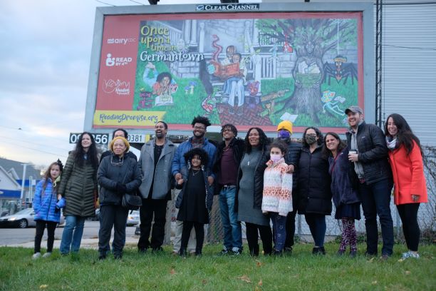 Readby4th's tweet photo. Thank you to everyone who supported the #WeWillWriteTheWorld reading promise billboard campaign. 

See all the billboards and photos from the events at https://t.co/tOoxHehPIY

@HistoricFH 
@WilliamPennFdn 
@SouthPhillyRead 
@GoMtAiry
#Indochineseamericancouncil https://t.co/M6W0BPS9Bo