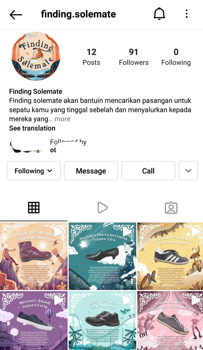 KenapaEngga's tweet photo. Kemaren aku liat tweet-nya @ainunrozi tentang donasi sepatu yang diadain sama IG https://t.co/mbdw03Xo2e Terus jadi kepikiran & pengen ikutan juga karena emang ada sepatu layak pakai yg udah gak suka kupake lg.
btw, feed IG-nya #findingsolemate aesthetic bgt😍 https://t.co/nDmHBe7u9t