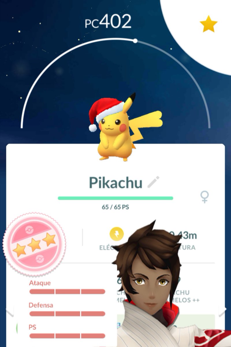 TilopGamer's tweet photo. No es shiny pero se vino nuevo 100% Navideño para el team 😍🥳!! #pokemongo #pokemongopikachu #Pikachu #pokemongo100% #100% https://t.co/HOs9wOI1Kj