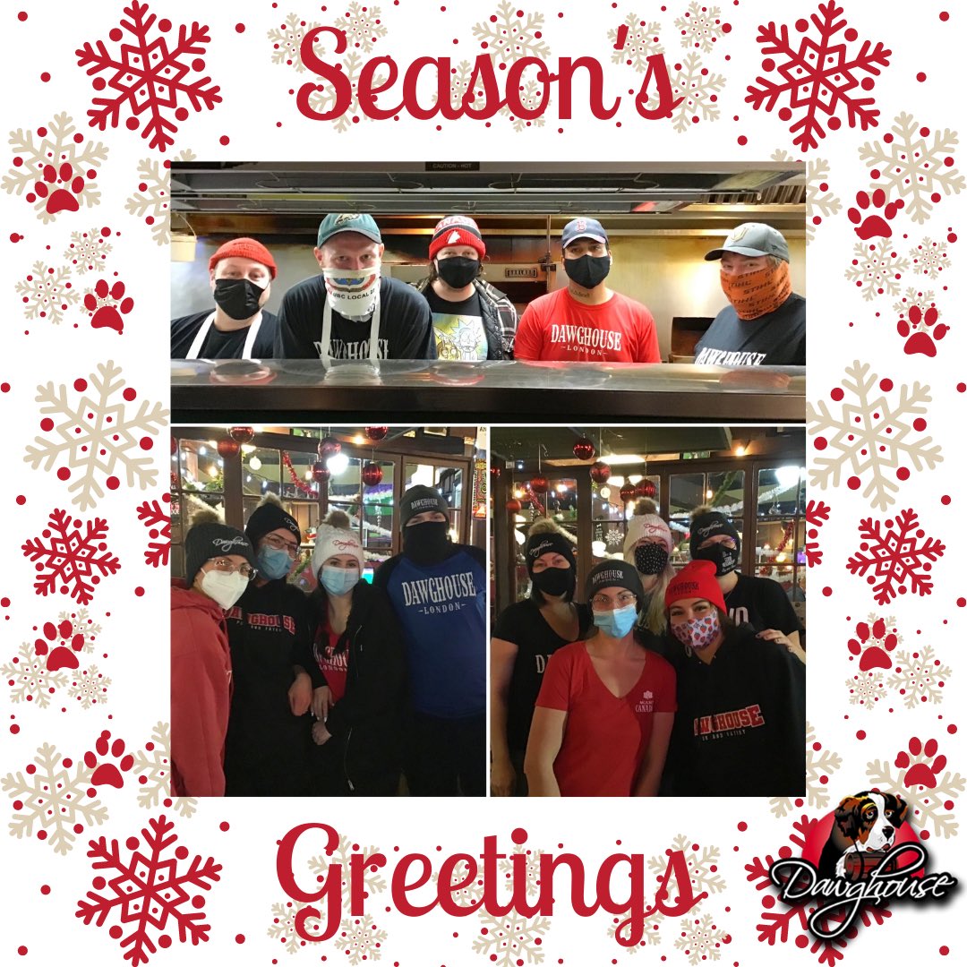 Season's greetings and wishing all the Dawgs the best for the holidays! From: all the staff here at the Dawghouse! 🐾Thank you for your continued support.  Stay safe.