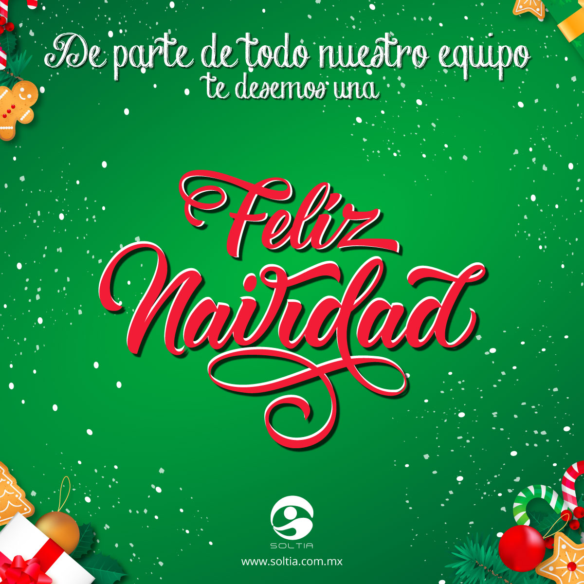 _SOLTIA's tweet photo. En Soltia queremos agradecerles a todos nuestros amigos y colaboradores por estar un año más con nosotros.
Esperamos que la estés pasando bien en compañía de la familia y amigos. ¡Te deseamos Feliz Navidad! https://t.co/szoxpMbAiq