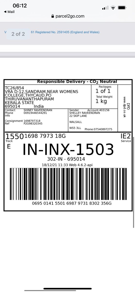 drshelley's tweet photo. @Aramex Consignee name and documents sent https://t.co/KQE1cEgSuX