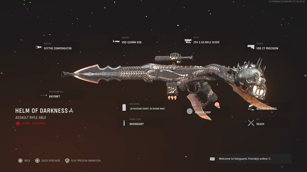 charlieINTEL's tweet photo. This blueprint is now in the #Vanguard &amp; #Warzone Store. https://t.co/nN1g81mbFs