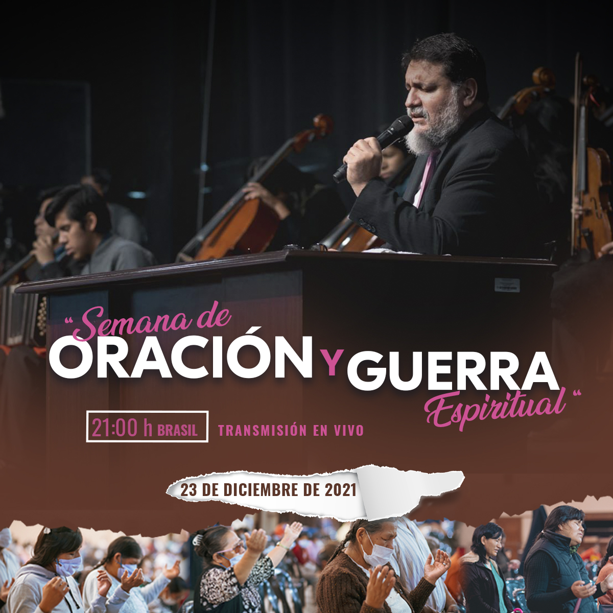 RicardoClaureP's tweet photo. 🥁🎺Al son de tambores y trompetas se viene un evento especial de guerra espiritual.

❤️#Hoy todos juntos en el frente de batalla hasta conseguir la Victoria.
🎼Con #SinfoníasCelestiales fortalécete para hollar a entes espirituales de maldad que a tu vida y flia. vienen a atacar https://t.co/jCm6pvf1vb