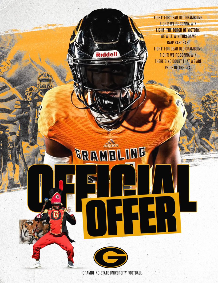 BrownDeantwon's tweet photo. After a great talk with @coach_scott31 I am Blessed to receive an offer from GRAMBLING UNIVERSITY 
#HueDat https://t.co/aC3CObQH6A