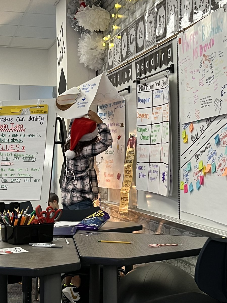 Throwback Thursday to the last week of school before break. This is my favorite sight… students looking back on our anchor charts! 😍😍 #GESshineon