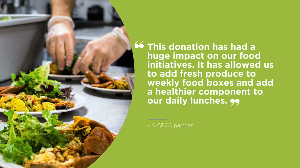 Thank you to <a href="/ChickapeaPasta/">Chickapea</a> for your incredible support!  Chickapea is donating 2% of sales to CFCC to purchase produce from <a href="/TheNewFarm/">The New Farm</a>. The fresh produce helps ensure more people across Canada can access healthful food through nutritious community meals &amp; food boxes.