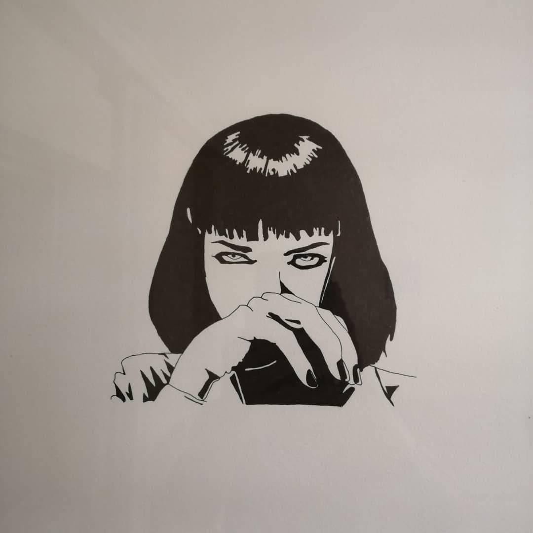 ojeart_'s tweet photo. Lámina 20x20 de Mía Wallace #art https://t.co/MRsUtfvXnH