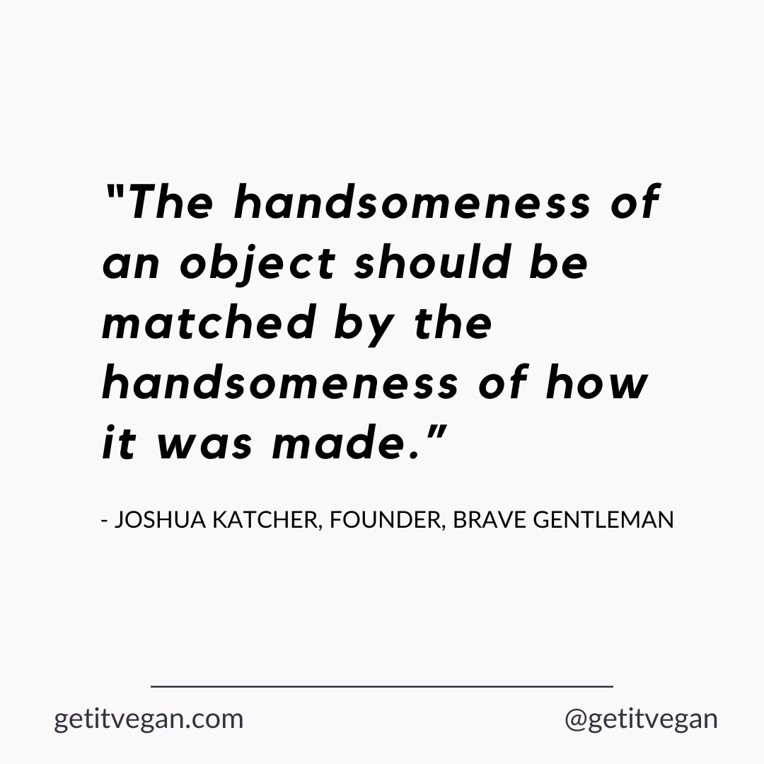 getitvegan's tweet photo. @Brave_GentleMan was founded on a model of ethics, sustainability and veganism. In keeping with that, the brand resists the fast-fashion model that leaves so much destruction in its wake. 

#vegan #ecofriendly #ethical https://t.co/Xsu9uLzgHR