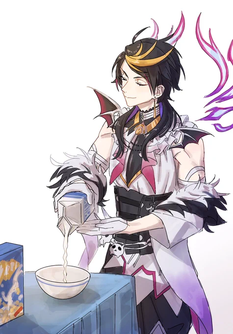 #YaminoArt
何番煎じだけど
先に牛乳を注ぐシュウ闇ノ🥣🥛 