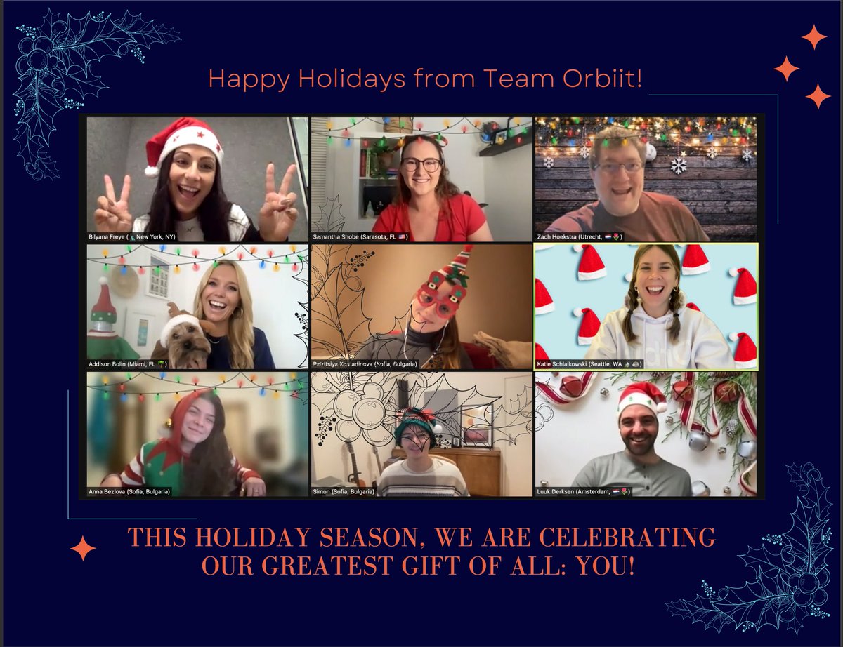 Team Orbiit is wishing you a joyous holiday season with peace and cheer in the New Year! 

May you all receive the gift of building meaningful relationships next year.

#HappyHolidays2021
#orbiit