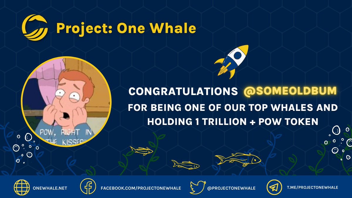 ProjectOneWhale's tweet photo. I'm not sure about you guys but our investor @SOMEOLDBUM keep loading his bags eating the dip like a legit hungry orca ๐ณ. He now has 1trillion POW TOKENS! ๐คฏ
#ProjectOneWhale #BSC #Bullish https://t.co/P8m3f96I7s