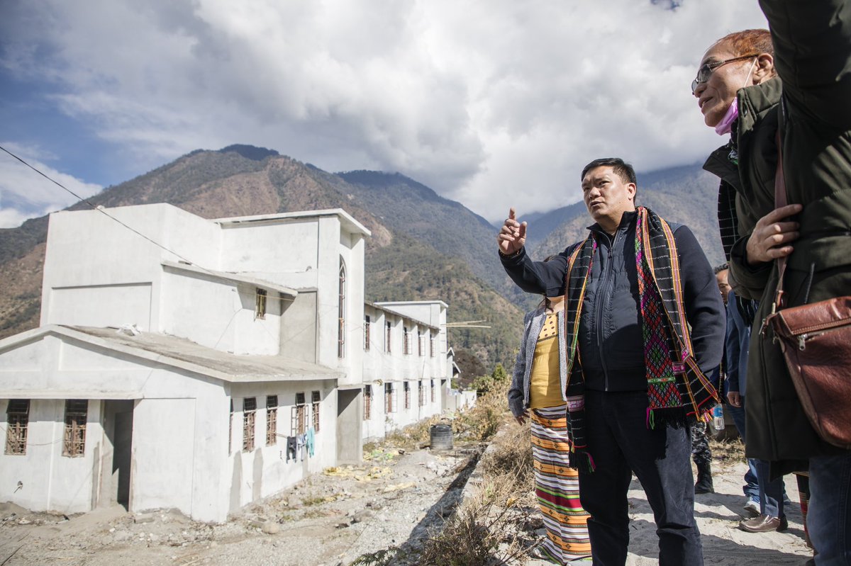 PemaKhanduBJP's tweet photo. Inspected today the under construction building of Jawahar Navodaya Vidyalaya at Hawai.

Opening of JNV in this remote border district of Anjaw has been a great boon to local students.

Happy that the work is going on smoothly and I was assured of its timely completion. https://t.co/5K1maFGWTP