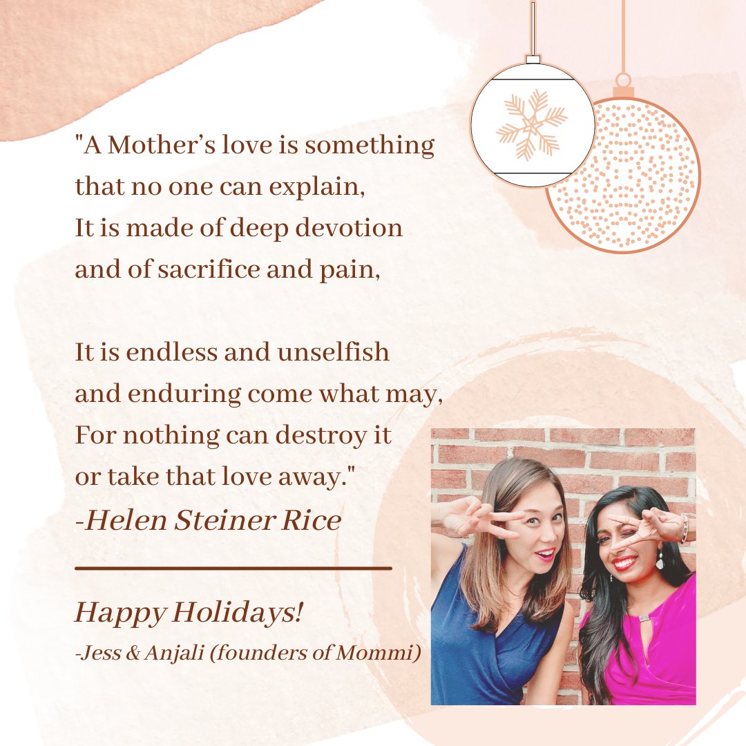 _familywell's tweet photo. Happy Holidays from the Mommi team! 
#maternalhealth #maternalmentalhealth #wellness  #maternity #HappyHolidays2021 #mommi #postpartum https://t.co/908uxq2lZJ