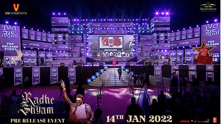 UV_Creations's tweet photo. The first-ever National Pre-Release Event of💥 #RadheShyam has just begun!

🔗 https://t.co/TK2hRxM0vb

#RadheShyamPrereleaseEvent
#Prabhas @hegdepooja @director_radhaa @TSeries @UV_Creations @GopiKrishnaMvs @AAFilmsIndia https://t.co/G1l2593V3Q