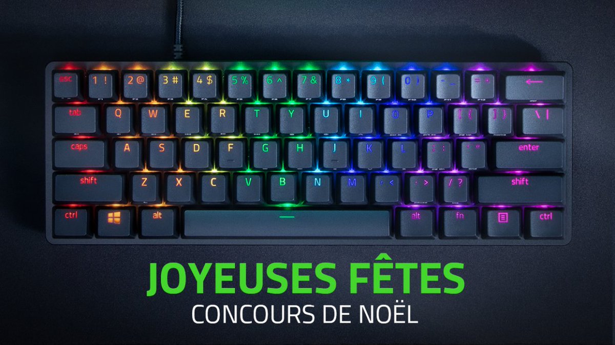 R Λ Z Ξ R 🇫🇷 (@razerfrance) on Twitter photo 🎁 #CONCOURS DE NOËL
Pour bien terminer cette année on vous fait GAGNER 5x Razer Huntsman Mini ! 😍
Pour participer :
✅ FOLLOW <a href="/RazerFrance/">R Λ Z Ξ R 🇫🇷</a>
🔁 RT ce Tweet
Fin du #giveaway le 30/12/2021. Joyeuses Fêtes à tous ! 🐍💚 🎁 #CONCOURS DE NOËL
Pour bien terminer cette année on vous fait GAGNER 5x Razer Huntsman Mini ! 😍
Pour participer :
✅ FOLLOW <a href="/RazerFrance/">R Λ Z Ξ R 🇫🇷</a>
🔁 RT ce Tweet
Fin du #giveaway le 30/12/2021. Joyeuses Fêtes à tous ! 🐍💚
