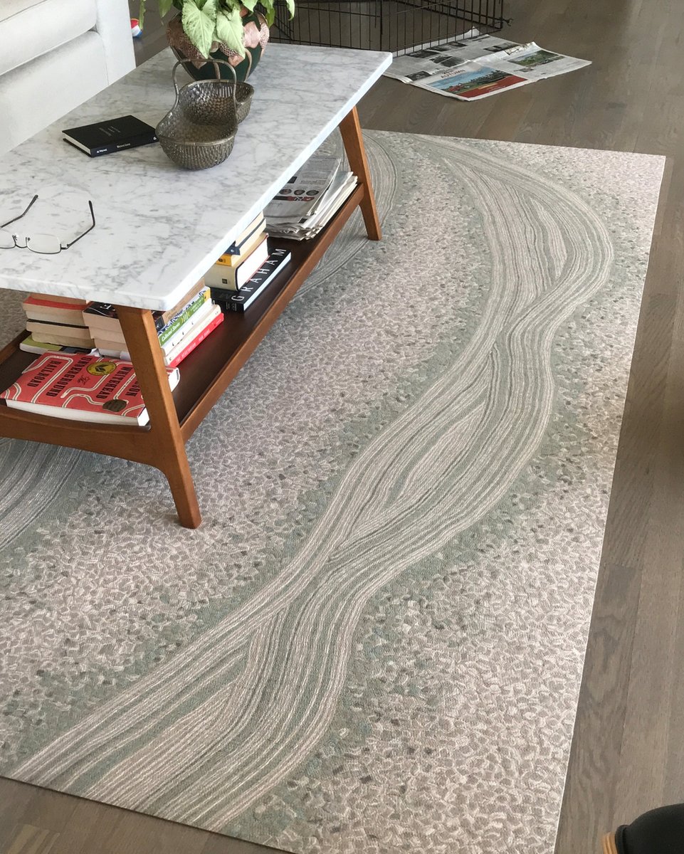 A soft &amp; soothing cosmic wave...  our fossette texture adds so much expression to a delicate color palette.  This Lamontage rug was custom designed by @hudsoninteriorsny - inspired by our artistic collaboration with the incredible <a href="/annespalter/">Anne Spalter</a>⁣

#livingroomideas #rugmade