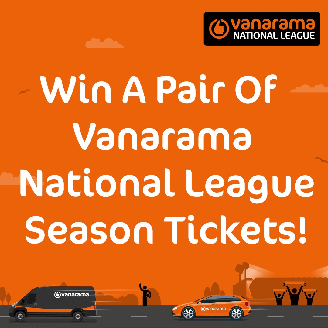 Win a pair of 21/22 @TheVanaramaNL season tickets! ⚽ To enter: follow us, RT this tweet and reply with the name of the National League club you support. Competition closes 12pm Friday 7 January. Winners revealed by Monday 17 January. T&Cs: fal.cn/NationalLeague… Good luck!