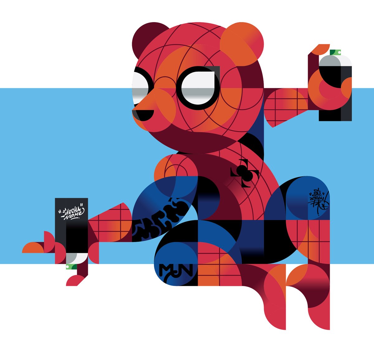 mechanome_'s tweet photo. Spider Bear 🕷️🐻
#Spiderman #CircularCharacter #mechanome #หมีชานม https://t.co/tA5vMQSSI4