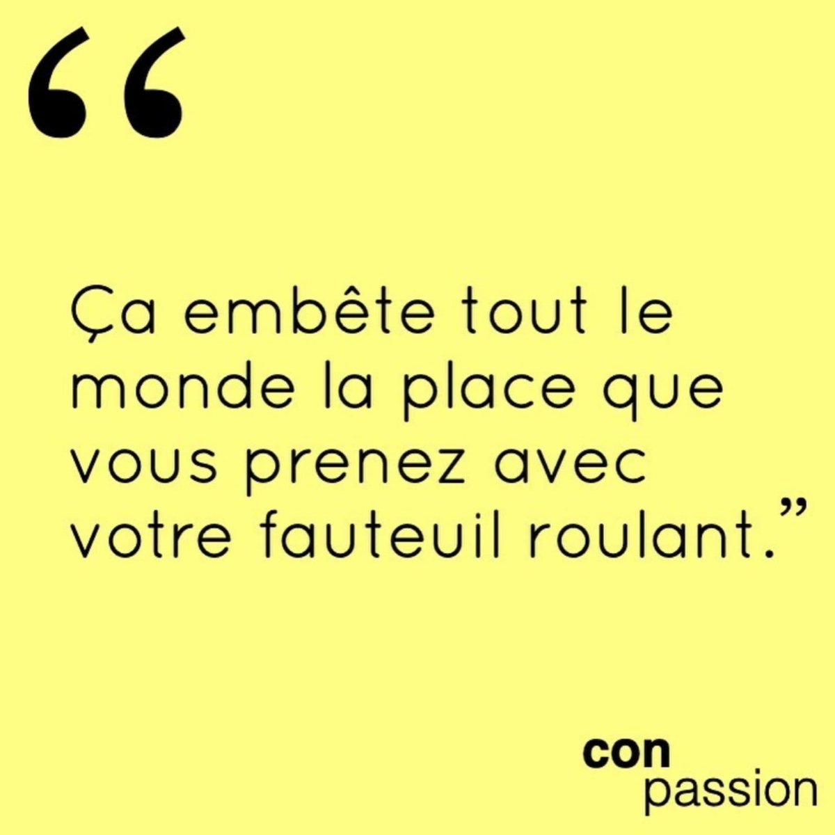 AccessibleTOUS's tweet photo. Seule réaction possible, rouler sur les pieds de ces #Handiphobes ! https://t.co/74JmFpSFa0