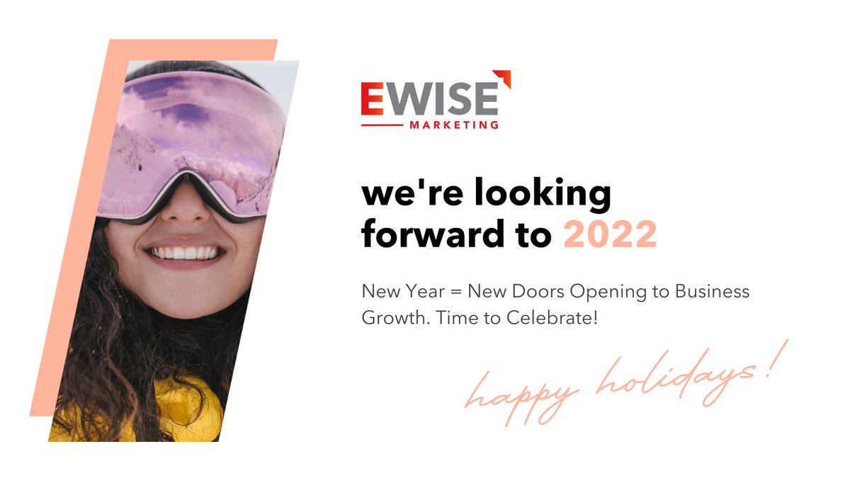 ewisecomm's tweet photo. Merry Christmas &amp; Happy New Year  🎉 We are looking forward to a great 2022! Until then, wishing you and your loved ones health and happiness this holiday season and throughout the coming year.​ 

#letsgrow #marketing #digitalmarketing https://t.co/DAXN2uCIf1