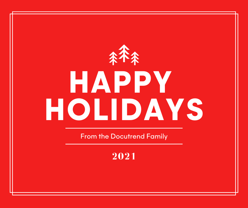 Docutrend's tweet photo. As always, we would like to wish our clients Happy Holidays and wish them a wonderful new year. https://t.co/oj2s5wZwcr