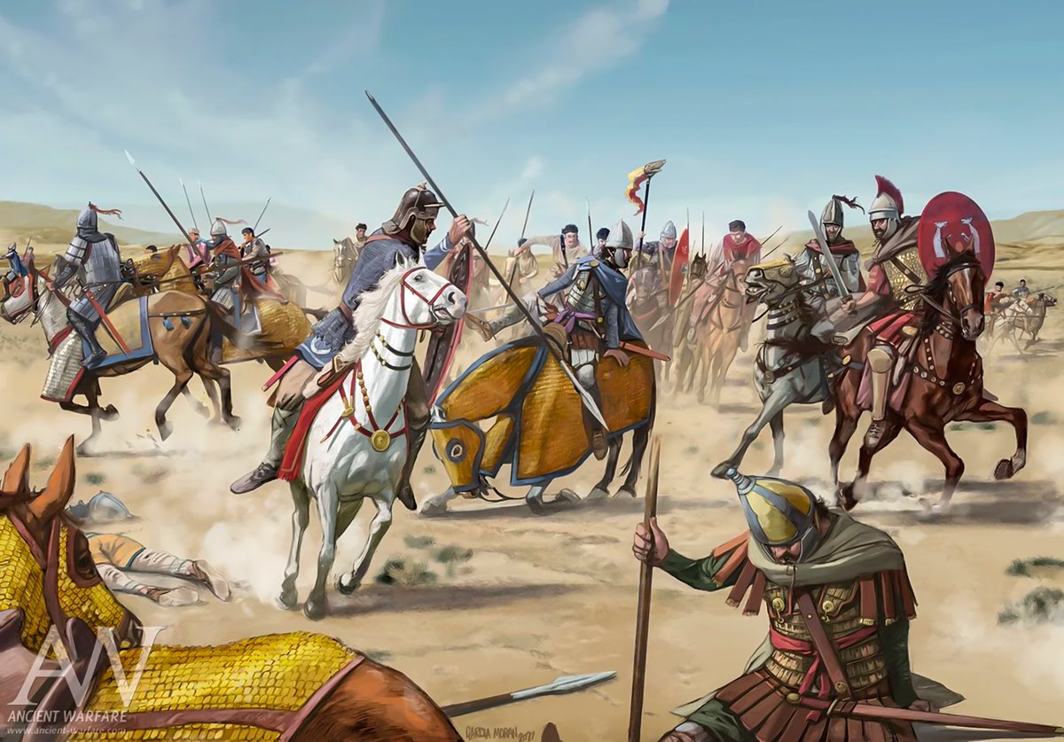 Don_Foca's tweet photo. A Batalha de Imas ou Batalha da Antioquia foi travada em 272 entre o exército romano do Imperador Aureliano e os exércitos do Império Palmirense, cuja líder, a rainha Zenóbia, tinha usurpado o controle romano sobre as províncias orientais. https://t.co/nLireACBb7
