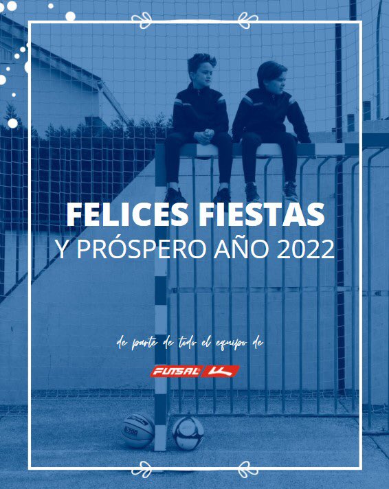 Desde Futsal queremos desearos a todos unas geniales fiestas y un año nuevo cargado de buenos momentos, y agradecer el seguir formando parte de nuestro equipo. 👏🏼

La temporada no ha acabado todavía, hay que aprovechar para descansar y cuidarnos. 

¡Feliz Navidad!