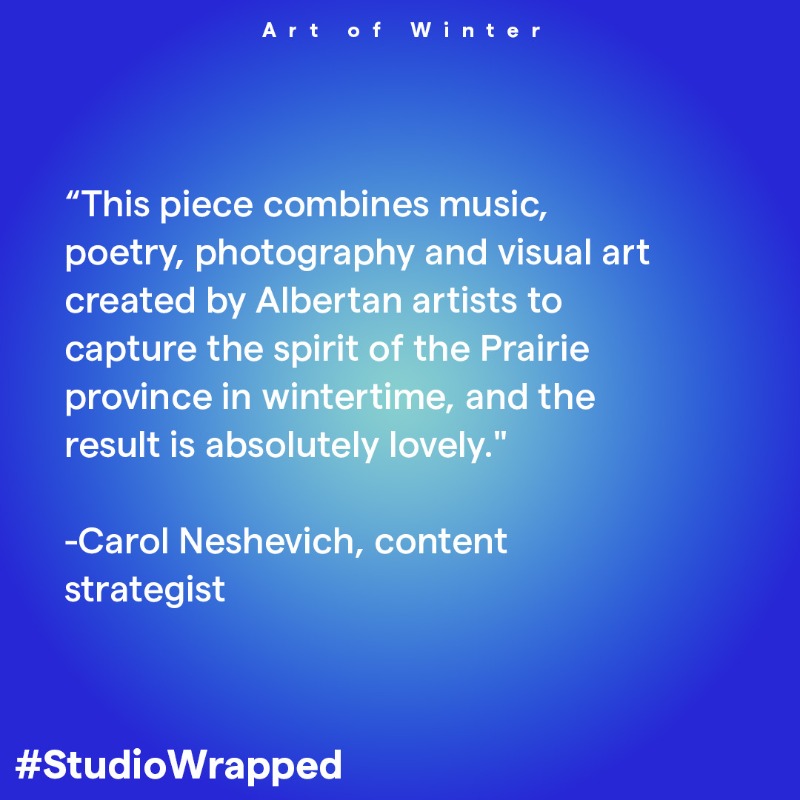 globecontent's tweet photo. Time for #StudioWrapped, part three: our creative lead and brand new content strategist share why this collab with @travelalberta was extra cool this year. ❄️