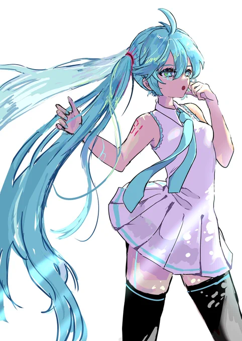 めっちゃ久しぶりにミク描いた! 