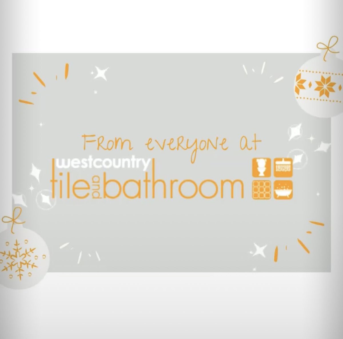 💫 Christmas Opening Hours 💫

Our showroom will be closed at 5pm on Wednesday 22nd Dec &amp; will reopen on Tuesday 4th Jan 2022.

Wishing all our customers, suppliers &amp; fitters a very Merry Christmas and a Happy New Year!

Stay safe, from everyone at
Westcountry Tile &amp; Bathroom🎄
